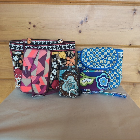 Vera & Lucy Handbags - Vera Bradley Floral Purse Bundle 1 Purse and 4 Clutches